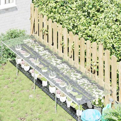 vidaXL - Plantenafdekking - met - zeilringen - 1x4 - m - PVC