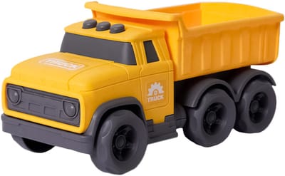 Speelgoedtopdeals - BIOplastic Kiepwagen geel - 24 cm - Duurzaam speelgoed