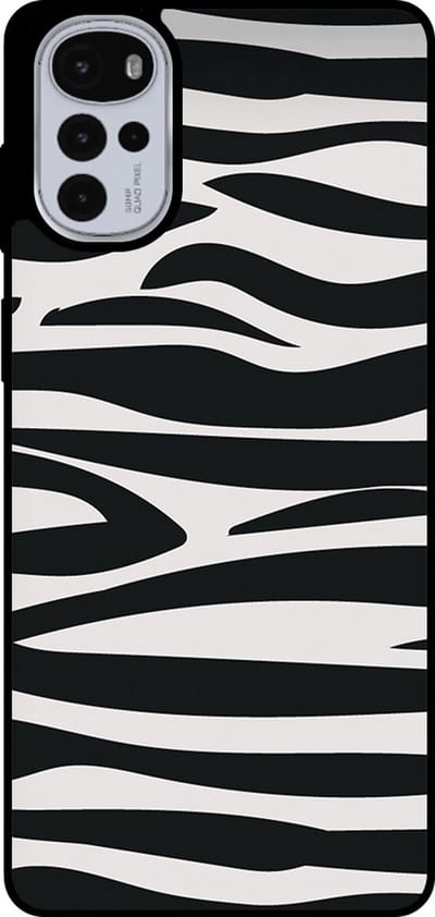 Smartphonica Telefoonhoesje Geschikt voor Motorola Moto G22 met zebra opdruk - TPU backcover case zebra design - Zwart Wit geschikt voor Motorola Moto G22