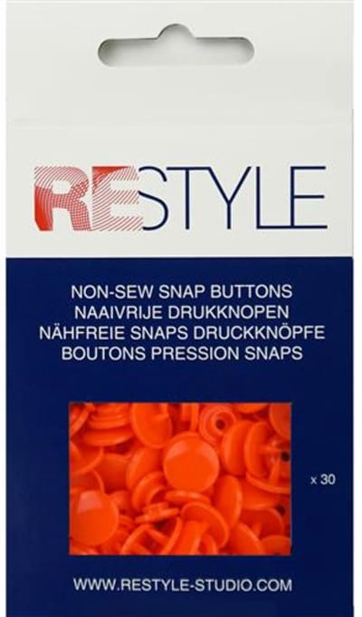 Naaivrije plastic drukknopen 12,4 mm, 30 stuks