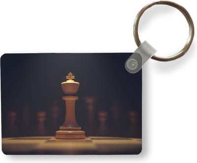 Sleutelhanger - De koning op het schaakbord - Uitdeelcadeautjes - Plastic
