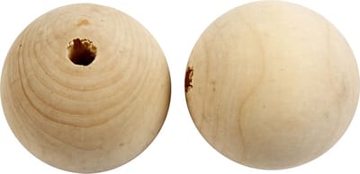 Creotime Houten kralen, d: 50 mm, china berry, 20 stuks