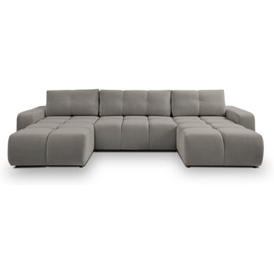 U-bank SOLA met slaapfunctie symmetric chenille bouclé | NADUVI Collection