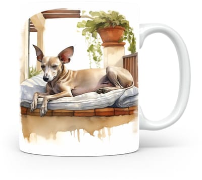 Mok Italiaanse windhond Beker voor koffie of tas voor thee, cadeau voor dierenliefhebbers, moeder, vader, collega, vriend, vriendin, kantoor, opa, oma, hond, kerst, sinterklaas, verjaardag