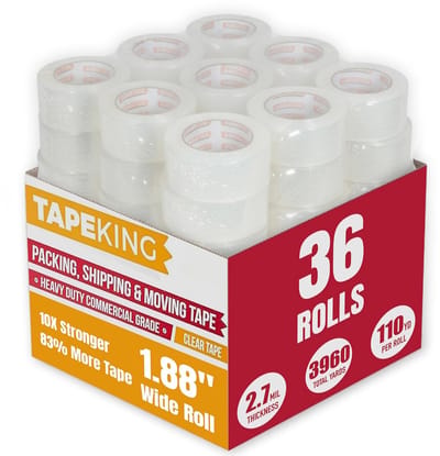 Transparante Verpakkingsfolie XL 100 meter Rol - 36 Rollen 2.7 mil Zware Treksterkte - Industriële Depot Tape