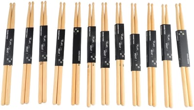Dailygoods- Drumsticks 7A Lichtgewicht - 12 Paar - Antislip - Stevig - Draagbaar - Helder Geluid