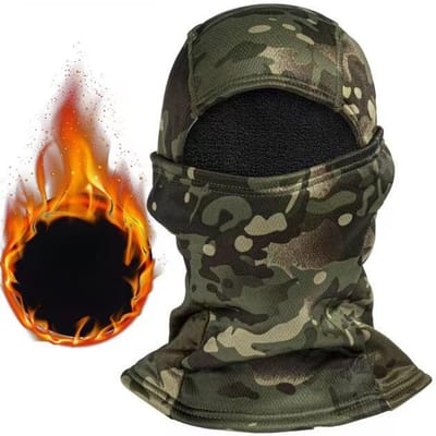 Heren Fietsmuts Balaclava Full Face Skimasker Capuchon Hiken Kamperen Jagen Tactisch Militair Airsoft Pet Fietsmutsen Nekwarmer black