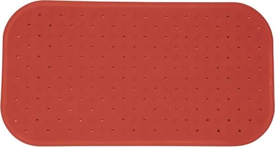 Premium douchemat terracotta rood - antibacterieel, antislip - ca. 36 x 76 cm, rozengeur
