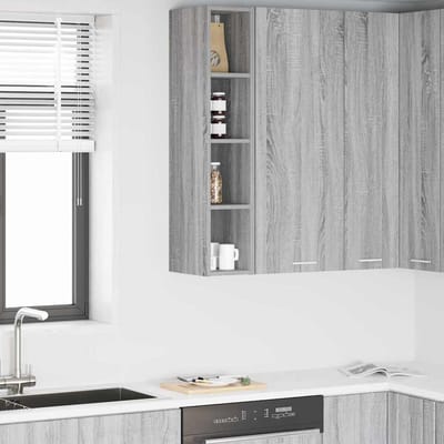 vidaXL - Hangkast - Grijs - Sonoma - 20 - x - 29,5 - x - 100 - cm - Bewerkt - hout