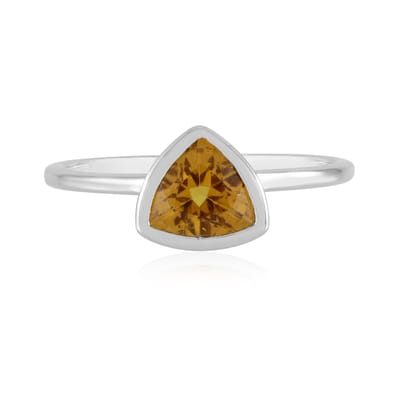 Cavill - Zilveren Ring met 1,349 ct Triljant Geslepen Braziliaanse Scapoliet - 925 Sterling Zilver met Platina Afwerking - Elegante Damesring