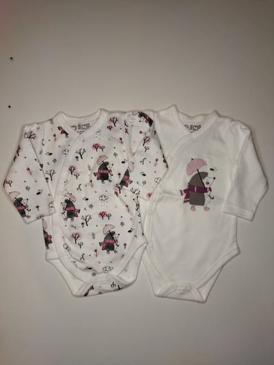 Nini - Rompertjes Nova - Set van 2 - Maat 56 - 0 t/m 2 maanden