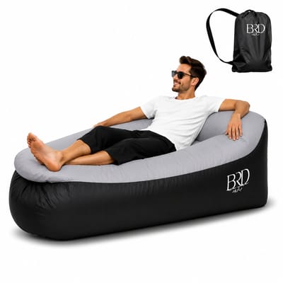 BRD® Opblaasbare Sofa Grijs - Relaxstoel Outdoor - Camping Loungestoel
