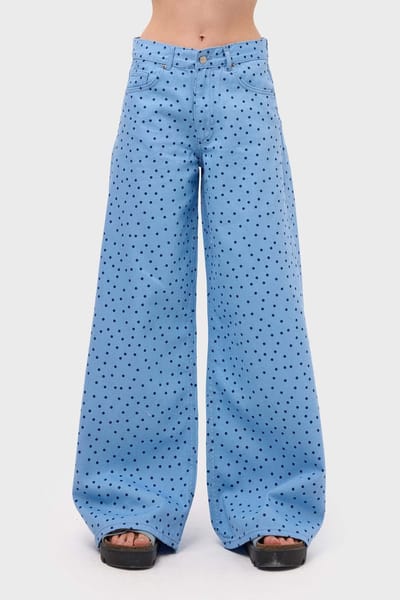 It's Basic - POLKA PALAZZO LOW RISE JEANS