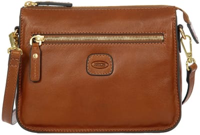 BRIC'S Leren Schoudertas Volterra Shoulderbag Tobacco Bruine