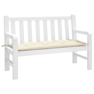 vidaXL - Tuinbankkussen - 120x50x7 - cm - oxford - stof - crèmekleurig