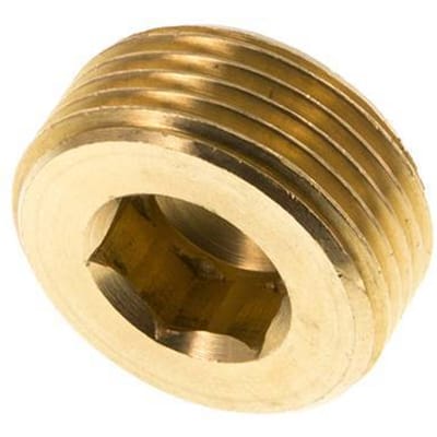 3/4'' Messing Plug met binnenzeskant zonder kraag 16 Bar [2 Stuks]