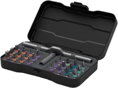 Ratel Schroevendraaierset - Multifunctioneel Gereedschap - Huishoudelijke Reparaties - 24-in-1 Set - 24 Stuks - Zwart