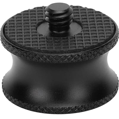 Adaptateur métallique pour trépied d'appareil photo, rotule, monopode (3/8   femelle vers 1/4   mâle) black