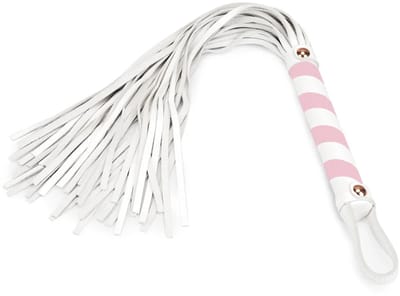 Liebe Seele - Fairy Collection - Kleine Flogger - Zacht Geitenleder - Roze/Wit