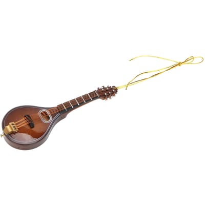 Miniatuur Mandoline Model Houten Muziekinstrument Verzamelobject Cadeau Decoratie 12cm