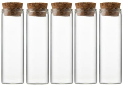 Dailygoods- Glazen Flesjes 12 Stuks - 15ml Mini Flesjes - Glazen Flesjes met Kurk - DIY Decoratie - Geschikt voor Feestjes - Hoogwaardige Glaskwaliteit - Miniatuurflesjes