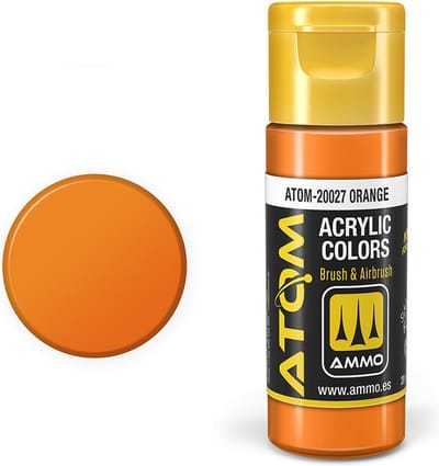 AMMO by Mig Jimenez Hobbyverf Acrylverf - MIG 20027 ATOM - Orange - Acryl - 20ml Verf flesje - 20 ml