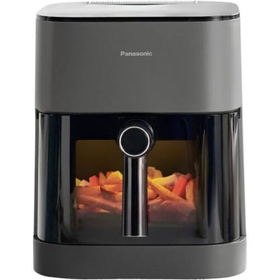 Panasonic NF-CC500SXE Airfryer 5 l 1450 W CoolTouch-behuizing, Stoomtoevoeging, Digitale timer, LC-display, Kijkvenster, Automatische start-stop Grijs