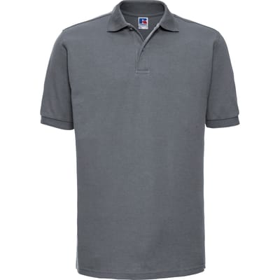 Russell Heren Ripple Collar & Manchet Poloshirt met korte mouwen (Konvooi Grijs)