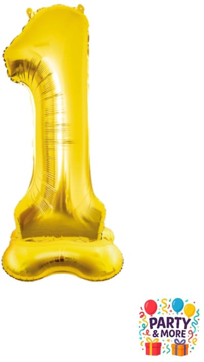XXL Staande Cijferballon 150 cm – Verkrijgbaar van 0 t/m 9 – Goud – 1