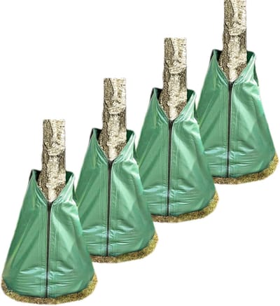 Novatool 4X Zakken voor boomberegening 75 liter groene beregeningszak van robuust PVC boomzakken beregeningsboom beregeningszakken waterzak boom