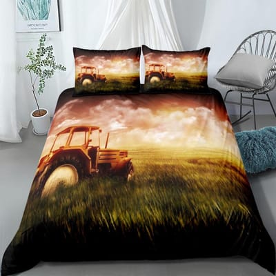 Tractor Dekbedovertrek Set King Queen Double Full Twin Single Maat Jongens Beddengoed Set 140x200cm