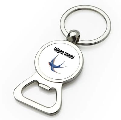 Akyol - blauwe vogel met eigen naam flesopener - Vogels - dieren liefhebber - iemand die houdt van vogels - verjaardag - cadeau - kado - geschenk - 9 bij 3 cm
