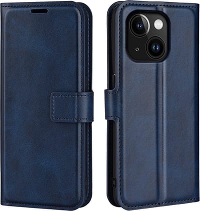 Coverup Hoesje - Geschikt voor iPhone 15 Hoesje - Coverup Deluxe Book Case - Blauw