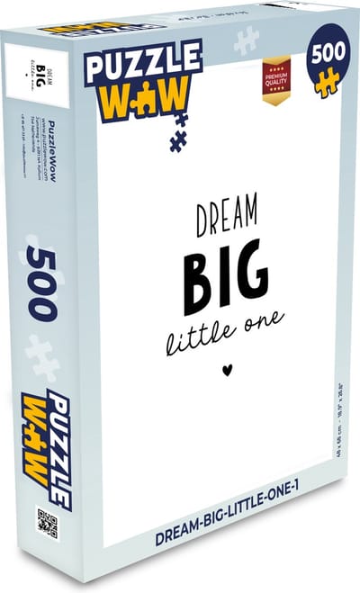 Puzzel Quotes - Dream big little one - Spreuken - Baby - Dromen - Legpuzzel - Puzzel 500 stukjes
