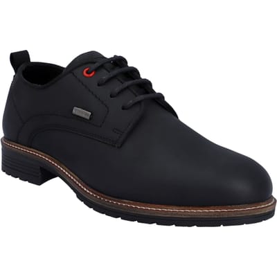 Hunter Jura Leer Heren Zwart Veterschoenen