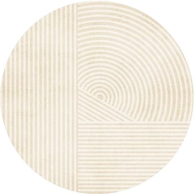 Licht Luxe Rond Tapijt Abstracte Slaapkamer Decor Kleden Dressoir Computerstoel Antislip Loungekleed Huis Balkon Zachte Dikke Tapijten 60*60cm