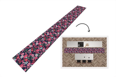 Keukenloper - Keukenmat - Bloemen - Flora - Roze - Bloesem - Patronen - 400x50 cm - Keuken vloerkleed
