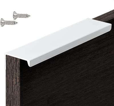 6 Stuks Verborgen Kastgrepen, Zuiver wit, Keukengrepen, Deurgreep, Ladegrepen, Meubelgrepen voor Kledingkast, Slaapkamer, Badkamer,Laden,Lengte:120mm