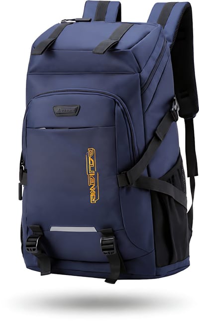CarryQuest® 60L Outdoor Rugzak - Oxford Polyester Reisrugzak met Laptopvak, Rugventilatie & Front-/Toploader - Marineblauw