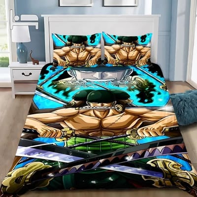 Anime Dekbedovertrek Kussensloop Beddengoedset O-Ones Pieces Luffys Volwassen Jongen Meisje Slaapkamerdecoratie Kinderen Cadeau Eenpersoons Tweepersoons Maat 70x130cm 2pcs