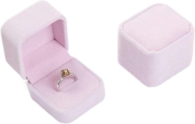 Fluwelen ringdoos - Sieraden opberger - Cadeau geven - Veilig sluitmechanisme - 3 stuks - Roze