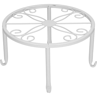 Plantenstandaard Staand Enkellaags Bloempotrekker Plank voor Balkon Woonkamer(Bronzen ) wit