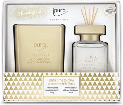 Ipuro Geurdiffuser Time to Glow 50ml + Geurkaars 125gr
