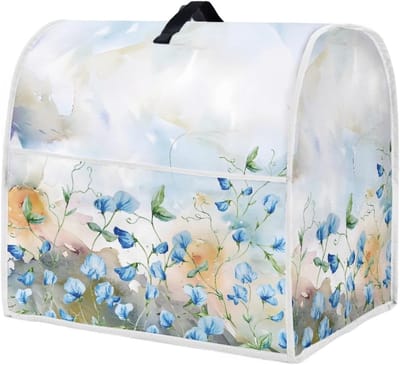 Mixerhoes - Keukenmachine beschermhoes - Keuken Organisatie - Stijlvol Bloemendessin - Groot Formaat - Blauw Marmer