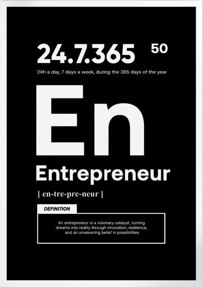 En-tre-pre-neur (Motivatie & Inspiratie) | Poster | A3: 30 x 40 cm