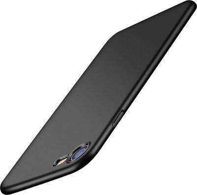 ShieldCase telefoonhoesje geschikt voor Apple iPhone SE 2020 / SE 2022 ultra thin case - zwart - Dun hoesje - Ultra dunne case - Backcover hoesje - Shockproof dun hoesje