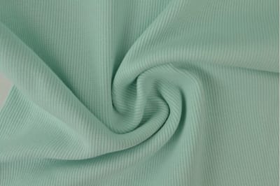 10 meter rib boordstof - Licht mint - 60cm breed