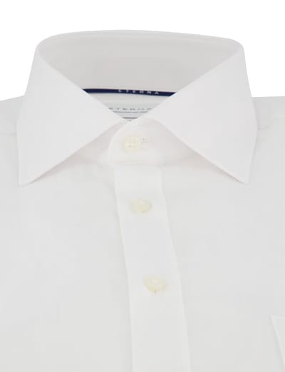 Overhemd wit Eterna korte mouw comfort fit