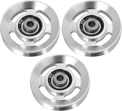 Fitness Katrollen Set - Kabelrollers - Gewichtstraining Thuisfitness - Soepele Stille Werking - 3 Stuks - Zilver