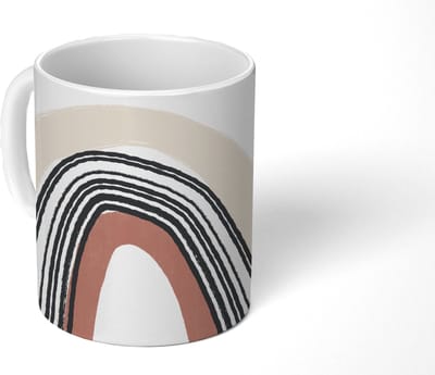 Mok - Koffiemok - Regenboog - Pastel - Design - Mokken - 350 ML - Beker - Koffiemokken - Theemok